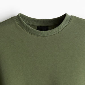 Sweatshirts surdimensionnés d'hiver légers et simples pour hommes, imprimés avec logo personnalisé d'usine, sweats à capuche brodés tricotés lavés - Product Image 4