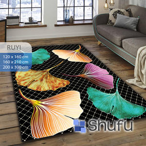 SHUFU ชุดพรมพลาสติกผ้าสักหลาดนุ่มกันลื่นแบบทันสมัยทำจากโพลีเอสเตอร์กันแพ้ซักได้ลายนามธรรม - Product Image 2