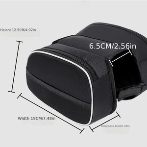 <span class=keywords><strong>Sacoche</strong></span> frontale pour vélo de montagne, <span class=keywords><strong>double</strong></span> tube de téléphone portable, <span class=keywords><strong>sacoche</strong></span> de selle de haute qualité, équipement d'équitation, sacs d'outils thermopressés EVA - Product Image 1