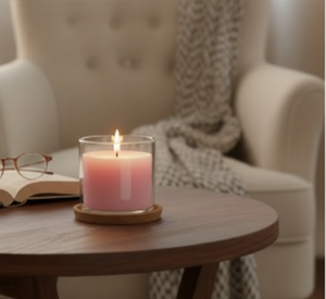 Premium Soy Wax Luxury Candle with Woody <b>Scented</b> Glass Jar for Home Decor Handmade Modern Style Diwali Ready - Product Image 2