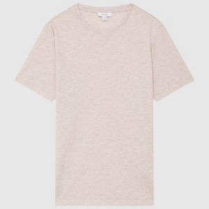 Nueva Camiseta holgada básica de algodón de Color puro para hombre, Camiseta con cuello redondo, logotipo personalizado, camisetas de algodón 100% transpirables de manga corta - Product Image 5