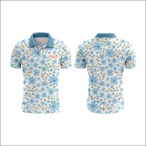 OEM Logo Personnalisé Imprimé Floral Polo De Golf Hommes Polyester Maillot Respirant Décontracté À Manches Courtes Plus La Taille Hawaii Poloshirts - Product Image 4