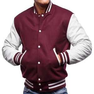 Heavy GSM Custom Men's Embroidery Quilted <b>Wool</b> Lined Windbreaker Varsity Jacket Latest Design Basketball Winter Wholesale - Product Image 1