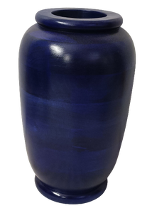 Style moderne sculpté à la main bleu foncé Vintage offre spéciale indien artisanal décor de mariage bois de manguier en vrac pots de vase à fleurs et jardinières - Product Image 4