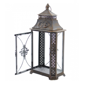 Linterna de Metal cuadrada chapada en plata moderna hecha a mano para decoraciones navideñas, para dormitorio, habitación de invitados, pasillo, hogar o Hotel - Product Image 2