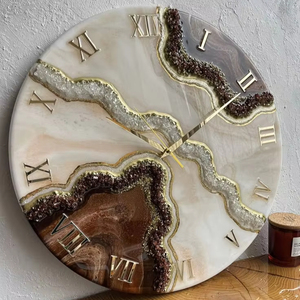 Reloj de Pared de Resina Epoxi Impresionante, Tamaño Personalizado, Diseño Moderno Hecho a Mano, Funciona con Pilas, Decoración para el Hogar, Muebles para Bodas - Product Image 3