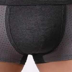 Calzoncillos y Bóxers de cintura elástica de tiro alto para hombre, ropa interior transpirable de secado rápido, tejido de punto de fibra de Bambú - Product Image 2