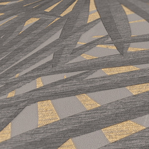 Rouleaux de papier peint botanique européen fabriqués en Allemagne, beige gris, non tissé, vinyle, structure textile, résistant à l'abrasion, hôtelier léger - Product Image 5