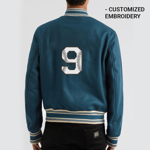Vestes Letterman Varsity personnalisées 100% laine pour hommes manches en cuir véritable broderie en chenille veste universitaire de baseball d'hiver - Product Image 2