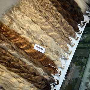 Extensiones de Cabello Humano Vietnamita 100% Real, Color Natural # 1b # 2 # 3 # Cabello Natural Ondulado 613, Precio de Fábrica, Cutícula Completa Alineada - Product Image 1