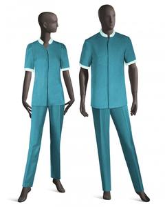 Uniformes de Trabajo Estilo Chef Unisex, Elegantes, Estampados, de Polialgodón, Servicio OEM para Adultos, Talla Personalizada para Trabajadores de Hoteles y Restaurantes - Product Image 1