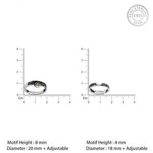 Bandas de pareja de amor celestial de oro y platino de 14K hechas a mano, plata oxidada con chapado en rodio, piedra de corte invisible - Product Image 5