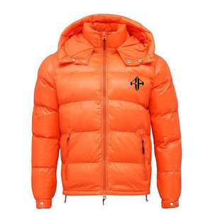 Top New SHINY PUFFER JACKET-Chaqueta acolchada púrpura para hombre Chaqueta de invierno hinchada con logotipo personalizado de ATLANTIC - Product Image 4