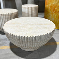 Nouveau style de table basse de jardin en béton de haute qualité Emballage personnalisé de meubles en béton léger