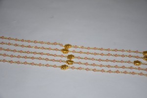 Top qualité plaqué or belles perles d'opale rose et breloques animales chaîne de chapelet, chaîne de perles de fil pour la fabrication de bracelets de bijoux - Product Image 3