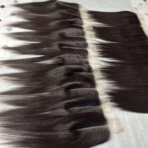Cabello Humano Vietnamita Liso con Cierre HD, Negro Natural, Doble Trama - Product Image 3