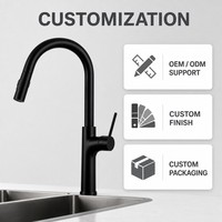 Robinet de cuisine en cuivre avec cartouche céramique, douchette extractible, double bec cascade, anti-éclaboussures, à poser sur comptoir, style américain