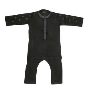 ชุดเสื้อผ้าเด็กผู้ชายแบบหรูหรา - สีดำ - Product Image 2