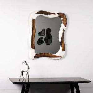 Customizable Classic Wooden And Resin <b>Wall</b> <b>Mirror</b> Frame For Traditional Home Decor Blending Timeless Style - Product Image 1