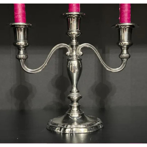 Nouvelle conception bougeoir en argent 3 bras candélabre bougeoir pour décor de Table à la maison bougeoir à prix raisonnable - Product Image 2