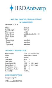 B2B D'VINS BIJOUX pour GIA Certifié 1.54 CT Lâche Blanc Naturel Rond I Couleur FL FLOW Pureté EX Coupe Diamant Poli - Product Image 3