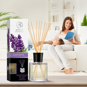 Diffuseur à bâtonnets Aromatika Lavande 200ml avec huile essentielle naturelle, parfum d'ambiance apaisant longue durée - Product Image 6