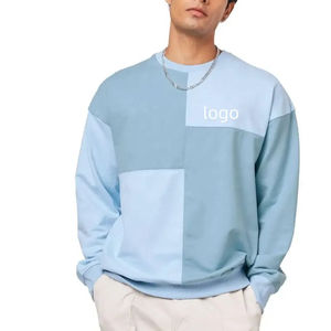 Sudadera sólida de alta calidad hecha a medida para hombre, cuello redondo, manga larga, 100% algodón, barata - Product Image 4