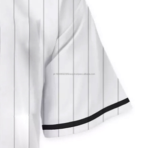 Camisas de béisbol bordadas personalizadas al por mayor Camiseta de béisbol blanca Ganga americana - Product Image 3