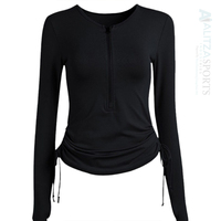 Baju Renang Wanita Lengan Panjang Cepat Kering Anti UV, Bikini Surfing Buatan Tangan, Dapat Dicuci, Ukuran & Warna Dapat Disesuaikan, Gaya Pantai