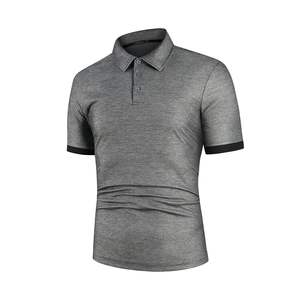 Polo homme en coton, manches courtes, couleur contrastée, streetwear décontracté, logo personnalisé, orange - Product Image 5