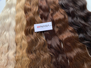 Extensions de cheveux vierges vietnamiennes ondulées naturelles 100g, prix de gros, en vrac, qualité supérieure, toutes couleurs, 60 cm - Product Image 4