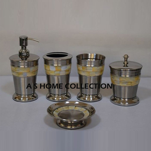 Meilleure collection d'accessoires de salle de bain pour la maison en métal en acier inoxydable nacre décorations pour la maison de haute qualité - Product Image 6