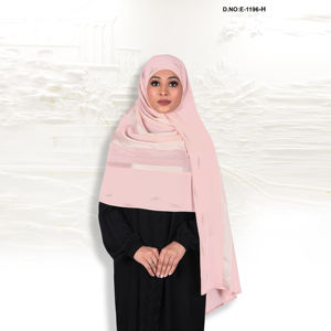 Hijab en mousseline de soie orné de strass pour femme - Léger, respirant, doux pour la peau, idéal pour l'hiver et le quotidien, voile modeste - Product Image 4