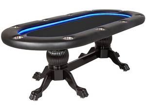 Table de poker en bois personnalisable de luxe moderne avec motif rond Table de jeu Mahjong de haute qualité pour utilisation au casino - Product Image 4