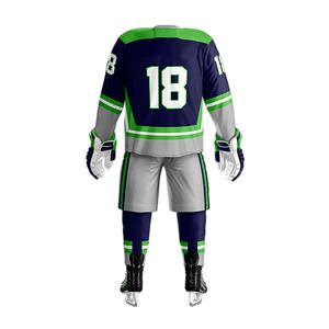 ชุดยูนิฟอร์มฮอกกี้น้ำแข็งสั่งทำคุณภาพสูงแบบใหม่ ดีไซน์แฟชั่นล่าสุด สวมใส่ง่าย ปรับแต่งได้เต็มที่ ผลิตจากโพลีเอสเตอร์ 100% ประเทศปากีสถาน - Product Image 3