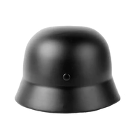 Casque allemand M40 de la Seconde Guerre mondiale de qualité supérieure, découpé à l'emporte-pièce, style antique rétro, finition noire brillante, vente en gros