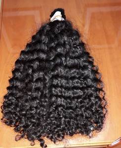 Sin trama Cabello humano Proveedor a granel Extensiones rizadas 100% Cabello humano natural Mujeres Postizo falso - Product Image 3