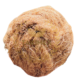 Bola de perro de fibra de coco duradera Bola de masticar natural para el cuidado dental de mascotas y tiempo de juego - Product Image 1