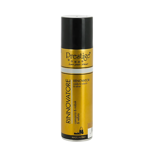 Prestige 250ml in pelle scamosciata rinnovatrice Spray marrone/blu Navy per scarpe borse abbigliamento-Nabuk velluto prodotti per la cura dei mobili in pelle - Product Image 1