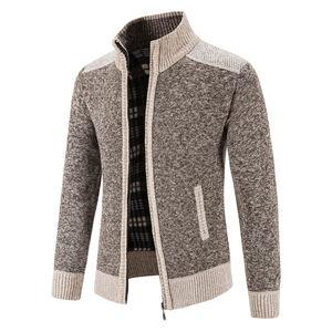 Automne Hiver Hommes Chandails Chaud Polaire Veste Col Coupe-Vent Pulls Manteau Pardessus - Product Image 6