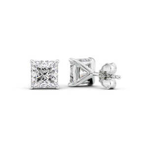 ต่างหูเพชรโมอิสซาไนต์ VVS เงินแท้ 925 ทรงเจ้าหญิง ดีไซน์คลาสสิก เรียบหรู สำหรับผู้หญิง สวมใส่ได้ทุกวัน - Product Image 2