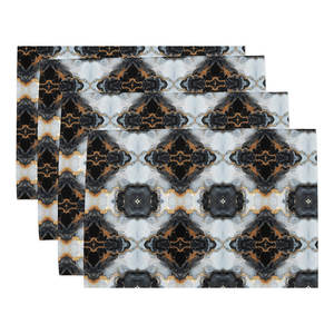 Ensemble de sets de table IKE-Conic de luxe, faits à la main, rayés et floraux, en tissu polyester antidérapant et lavable avec logo personnalisé - Product Image 4