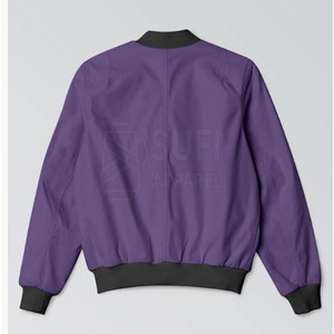 Unisex Bomber Jacket <b>Quilted</b> Warm Winter Fashion Outerwear with Front Logo Eco-Friendly Windproof OEM Service Customizable - Product Image 2