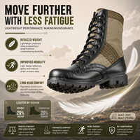 Bottes tactiques légères SUPER FORCE JB-SW-09 pour la jungle, tige en cuir véritable, semelle intérieure en caoutchouc, fermeture à lacets et zip, vert