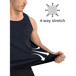 Customized <b>Mens</b> Warm Stringer Gym <b>Singlet</b> Quick Dry Casual Sleeveless Tank Tops for Bodybuilding and Running - Product Image 2