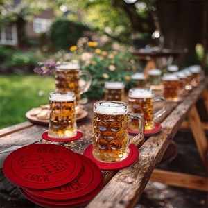 Sous-verres en cuir double face – Sous-verres de haute qualité pour boissons, cadeau d'affaires, sous-verres en cuir pleine fleur, tapis de table basse, sous-verres pour tasses - Product Image 1