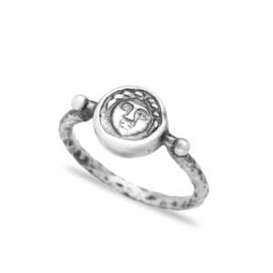 แหวนออกซิไดซ์แบบวินเทจทำด้วยมือเครื่องประดับสเตอร์ลิงเงิน925ทำด้วยมือเครื่องประดับแฟชั่นอินเทรนด์สำหรับผู้หญิง - Product Image 1