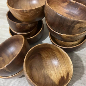 Bol en bois de qualité supérieure, fait à la main au Vietnam, bois naturel, vente en gros - Product Image 1