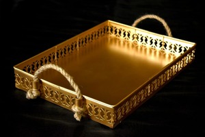 Bandeja de metal de estilo clásico Técnica de esmalte de color ecológica Mejora la belleza para el uso diario Celebraciones festivas Sala de estar - Product Image 5