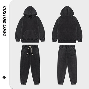 เสื้อกันหนาวผู้ชายผ้า100% แนววินเทจหลากสีผ้าคอตตอนสีพื้นทันสมัยออกแบบโลโก้ได้ตามต้องการ - Product Image 3
